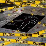 16 Pieces Halloween Crime Scene Decorations Kit Murder Mystery Dinner Party Game Supplies Includes Body Silhouette Crime Scene Tape Evidence Markers and Blody Sticker Home for Crime Scene Party Decor