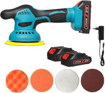 Mini polisseuse à tampon sans fil - Kit de polissage portable de 6 pouces pour l'entretien des voitures, avec 1 batterie rechargeable 12V 2000mAh supplémentaires