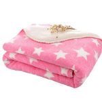 BRANDONN Wool Supersoft New Born Wrapper Cum Baby Blanket For Babies, (Pink 100 Cm X 75 Cm) Lightweight