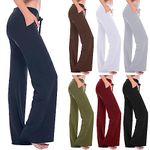 AMhomely Wide Leg Pants for Women Work Business Casual High Waisted Dress Pants Flowy Trousers Office Size 8 10 12 14 16 8 20, 005 Navy