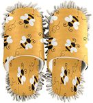 xigua Bee Mop SlippersCleaning Tool Slippers Anti-Slip Mopping Shoes Microfiber Floor House Slippers—M