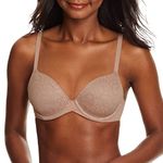 Maidenform Women's One Fab Fit Underwire, Demi T-Shirt, Convertible Bras Discontinued, Evening Blush/Sandshell, 34D