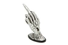 Skull Man OnLine Silver Pewter Skeleton Hand Fender Ornament Universal