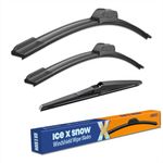 ICEXSNOW 26"/16"/14A Windshield Wiper Blades Replacement for Hyundai Tucson 2021-2016 Mazda CX7 CX-7 2012-2007 Original Factory Quality Windshield Wiper Blades(Pack of 3) U/J Hook