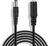 Wicked Chili 3 m DC Extension Cable Suitable for AVM Fritz!Box 7530 AX, 7530, 6820 LTE, 4020, 7520, 6850, 4040 - WLAN Router Power Supply Plug Cable Extension (2.5 x 5.5 mm) Black