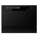 Baridi Compact Tabletop Dishwasher 6 Place Settings, 6 Programmes, Low Noise, 6.5L Cycle, Start Delay - Black - DH85