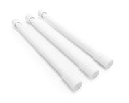 Camco 17" RV Refrigerator Bar, Holds Food and Drinks in Place During Travel, Prevents Messy Spills, Spring Loaded and Extends Between 10" and 17" - White (3 Pack) (44063)