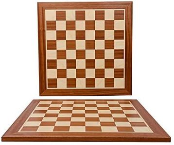 Scacchiera professionale Master of Chess n.6 54cm / 21in Scacchiera da torneo in mogano e platano intarsiato piatto - Perfetta per Staunton No.6 Chess Piecess (King 98mm) (Clean (senza notifica))