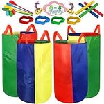 Sports Day Kit Potato Sack Race Bags Backyard Games for Kids Adults, Field Day Birthday Party Outdoor Games for Kids Family,Carnival Games,Egg and Spoon 3-Legged Relay Race,Easter Lawn Garden Games