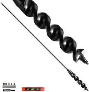 WOWSUPM Flex Installer Drill Bit Fish Bit Self Screw Point for Pulling Line Through Tight Spaces 3/4 X36”