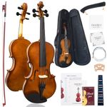 DIGERVY Violin 4/4 Full Size Kit, Violin Fiddle Set for Beginner Adults Students with Rosewood Bow, Violin Case, Shoulder Rest, Extra Strings and Bridge(Plywood, Full)