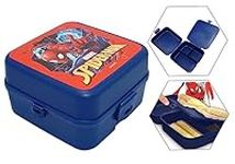 HOVUK Spiderman Lunch Box 14cm, 3 Compartment Sandwich Box, Food Storage Box for Kids, Lunch Container Gift for School or Picnic 3+Years