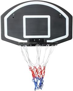 Wall Mounted Basketball Stand 28.5 x 18 Inch Shatterproof Backplate Folding Durable Basket and All-Weather Mesh Construction for Indoor and Outdoor Use