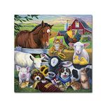 Trademark Fine Art ALI1988-C2424GG Farm Friends by Jenny Newland Gallery Wrapped Art, 24x24