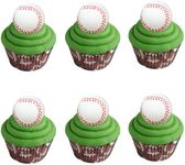 Gyufise 10Pcs Baseball Cupcake Topp