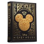 Bicycle Black/Gold Mickey Disney Playing Cards - 1 Deck, Air Cushion Finish, Professional, Superb Handling & Durability, Great Gift For Card Collectors