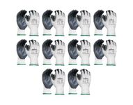 Karam HS32 Nitrile Palm Coated Safety Work Gloves | Excellent Grip, Flexible & Durable with Elasticated Wrist for Secure Fit | Tear & Abrasion Resistant Safety Hand Gloves | Size-L | Pack of 10