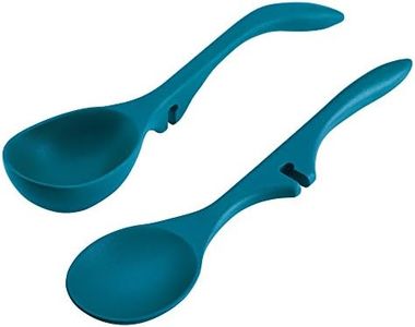 Rachael Ray Nonstick Kitchen Tools and Gadgets Lazy Spoon/Lazy Ladle Set, 2-Piece, Marine Blue, Small - 46834