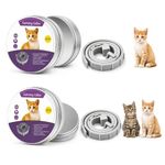 2pcs Cat Calming Collar Natural Essential Oils Anxiety Pheromones Adjustable Quick Release Calm Collar Waterproof Durable Long-Lasting 16-Month Stress Relief Cat Calm Collar for Cats Over 7 Weeks 38cm