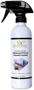 EuroSpa Aromatics Lavender Infused Pure Eucalyptus Oil Yoga Mat Cleaner & Deodorizer - Premium Aromatherapeutic & Relaxing Essential Oil Spray - 16oz
