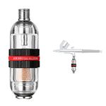 HUBEST Mini Airbrush Air Filter in-Line Water Separator Water-trap Filter Oil Trap Separator Kit, Connects onto Airbrushes and Hoses with 1/8” Threads for Air compressor G1/8 Connector