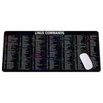 Linux Commands Long Linux Cheat Sheet Mouse Mat for Software Engineers Hackers and Programmers Software Computer Accessories Gamer Mouse pad, Laptop Pad Mat QDH