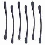 Atom 11.8 inches Zinc Pull Handle | Black Matt Finish | Office Wardrobe Furniture Kitchen Drawer Cabinet Push Bar, 548, Pack of 6