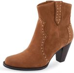 Aerosoles Women's Lazu Western Boot, Tan Suede, 9