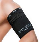 Titan Sport Mobile Phone Armband Universal Holder Sleeve, Running/Jogging/Gym/Sport Exercise Arm Bag for Adult Women & Men, Suitable for All Devices Up to 7 Inches (Large)