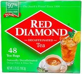 Red Diamond Naturally Decaffeinated Tea Bags Single Serving, 48 Count (Pack of 12) (Makes 576 Servings)