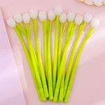 30 Pieces Color Changing Flower Pens, Gel Flower Pens 0.5mm Black Creative Gel Ink Rollerball Pen Tulip Ballpoint Pens Suitable for Home Office School Kids Teachers Present