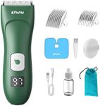 Baby Hair Clippers for Beginners - Professional Silent Hair Clippers Autism, Baby Hair Cutting Kit with IPX7 Waterproof, Safe Ceramic Blades and LED Display for Babies & Children & Adults (Emerald)