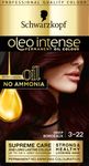 Schwarzkopf Oleo Intense, Permanent Red Hair Dye, Ammonia Free, Up to 100 Percent Grey Coverage, Deep Bordeaux 3 -22