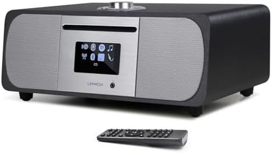 LEMEGA M5P Internet Radio with CD Player for Home, WiFi Radio, FM Digital Radio, Bluetooth Speaker, Spotify Connect,35W Home Stereo System,USB Player,Dual Alarms Clock with OKTIV APP Control- Black