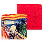 Modgy Silicone Trivets for Hot Dishes, Pots, Pans Decorative for Kitchen Counter-Tops Heat Resistant Pad Utensil Rest Mat Coaster, Artist Series-The Scream