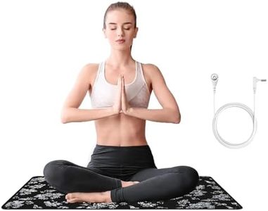 Grounding Mat for Bed Feet, 23.6"x35.5"in, Sleep Yoga Pet Grounding Mat for Pain Relief, Inflammation, Indoor at Office Desk with 15ft Grounding Cord Conductivity