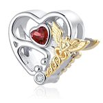 OutstandLong Nurses Nurse Caduceus RN Charms Stethoscope Bead for Pandora Bracelets Graduation Birthday Nurse's Day