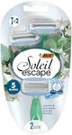 BIC Women's Soleil Escape Disposable Razors with 5 Blades (Pack of 2)