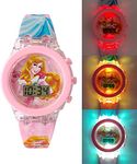 WILD SPARROW Plastic Pink Princess Glowing Light Digital Wrist Watch For Girl's (Best Return Gift For Boy's And Girl's)