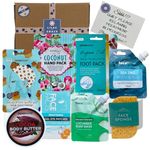 Pamper Gift Set for Women, Head-to-Toe Pamper Time Relaxation Box, Face Mask, Foot Pack, Hand Pack, Hair Mask, Eye Kit, Body Butter, Facial Sponge, Body Scrub - Gift Ready