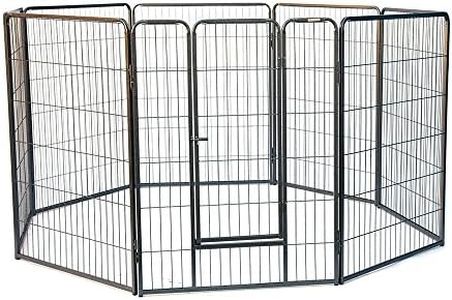 8 Panels Galvanised Pen Run for Dog Chicken Chook Rabbit Cat 80cm/110cm Height playpen