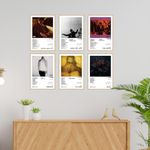 CodersParadise Paper Future Music Album Posters - Pack Of 6 | 8 X 12 Inches(A4 Size) Art Wall Posters | Glue Dots Included | Aesthtetic Wall Decor Posters Wall Art