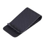 2# : Anself Real Carbon Fiber Money Clip Business Card Credit Card Cash Wallet Polished and Matte for Options