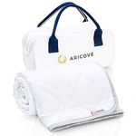 Aricove Weighted Blanket for Kids and Adults, 7 lbs, Small Weighted Blanket for Travel/Home, Soft Bamboo Viscose, 40x60 inches, Machine Washable, White