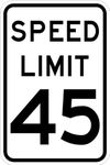 Municipal Supply & Sign Co Speed Limit 45 Sign - Eye-Catching 12" x 18" Road Sign with 3M High-Intensity Prismatic Reflective Sheeting for Maximum Visibility. A Genuine Safety Sign - Backed by a Solid 10-Year 3M Warranty.