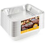 eHomeA2Z Aluminum Pans Disposable Half Size (30 Pack) 9" x 13" Prepping, Roasting, Food, Storing, Heating, Cooking, Chafers, Catering, Buffet Supplies (30)