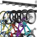 TORACK Bike Rack Garage, 6 Bike Hooks for Garage Space-Saving, Heavy Duty Bike Wall Mount Parking Storage Rack Holds Up to 300lbs