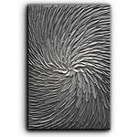 YaSheng Art - 3D Abstract Art Oil Paintings on Canvas Texture Silver Gray Color Abstract Artwork Modern Home Decor Canvas Wall Art Ready to Hang for Living Room Bedroom 24x36inch