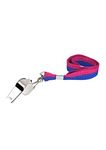 HENBRANDT Metal Whistle with Bisexual Pride Cord