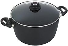 Swiss Diamond 11" 8.5Qt Stock Pot HD Nonstick Diamond Coated Aluminum Stock Pot Includes Lid Dishwasher Safe and Oven Safe Stock Pot Grey